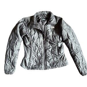 North Face Women’s Jacket S/P Small Quilted Puffer Black Graphite Lightweight